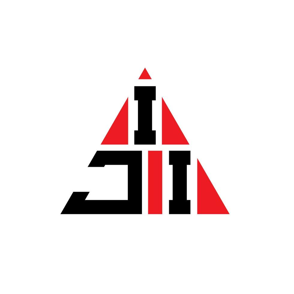 création de logo de lettre triangle iji avec forme de triangle. monogramme de conception de logo triangle iji. modèle de logo vectoriel triangle iji avec couleur rouge. logo triangulaire iji logo simple, élégant et luxueux.
