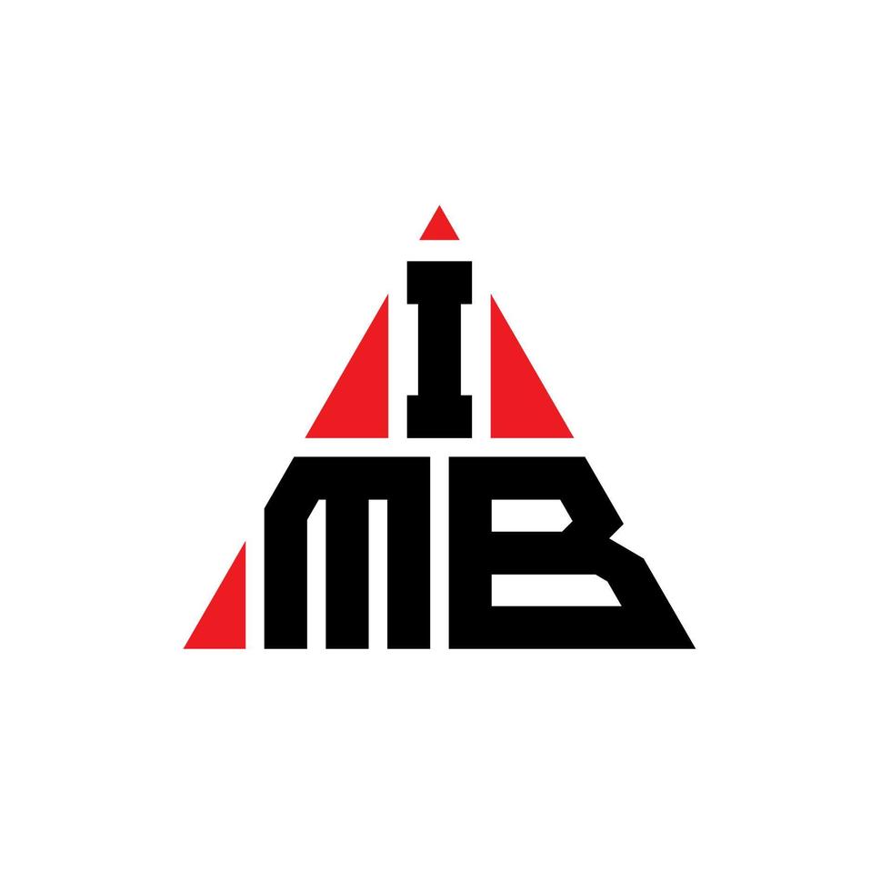 création de logo de lettre triangle imb avec forme de triangle. monogramme de conception de logo triangle imb. modèle de logo vectoriel triangle imb avec couleur rouge. logo triangulaire imb logo simple, élégant et luxueux.