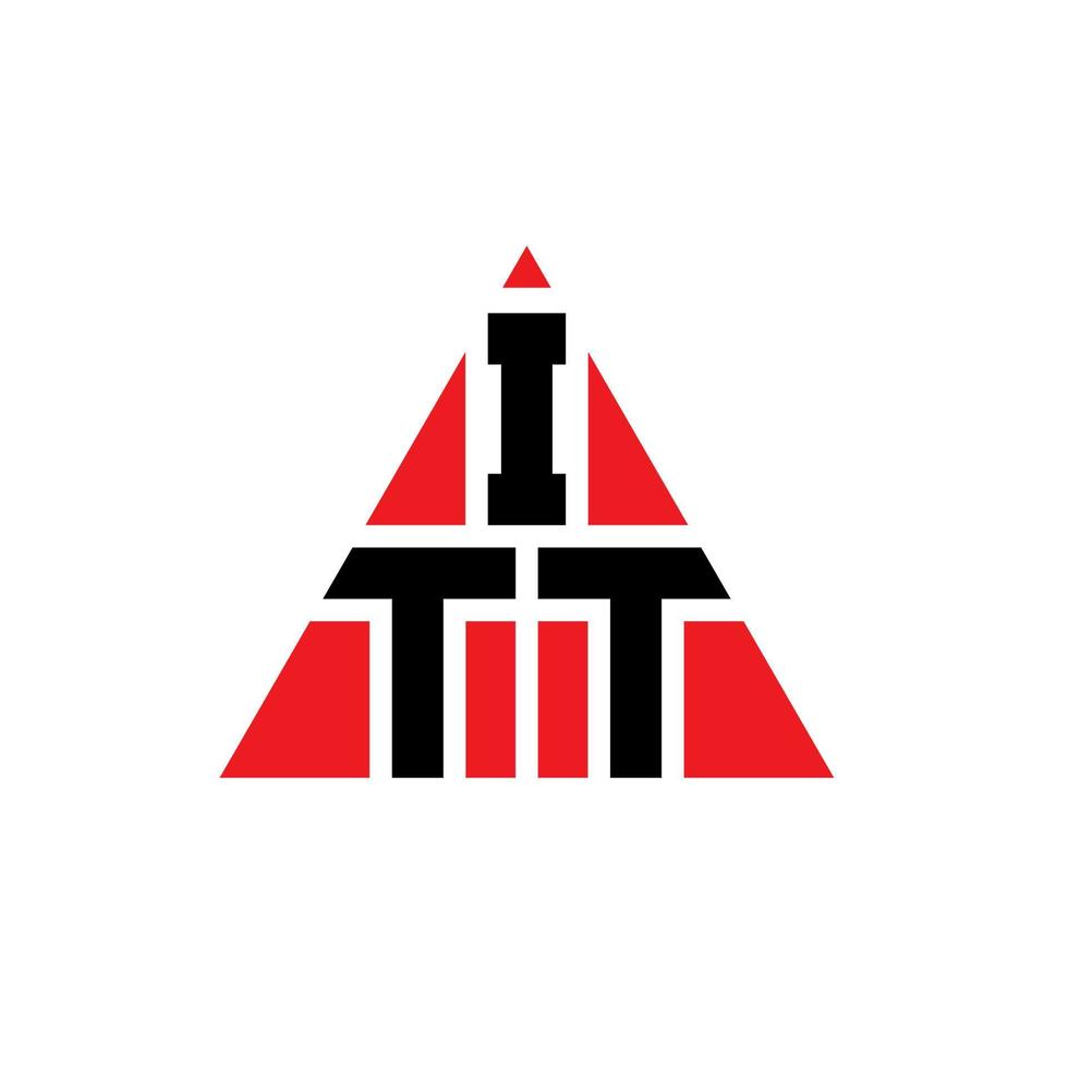 création de logo de lettre triangle itt avec forme de triangle. monogramme de conception de logo triangle itt. modèle de logo vectoriel triangle itt avec couleur rouge. itt logo triangulaire logo simple, élégant et luxueux.