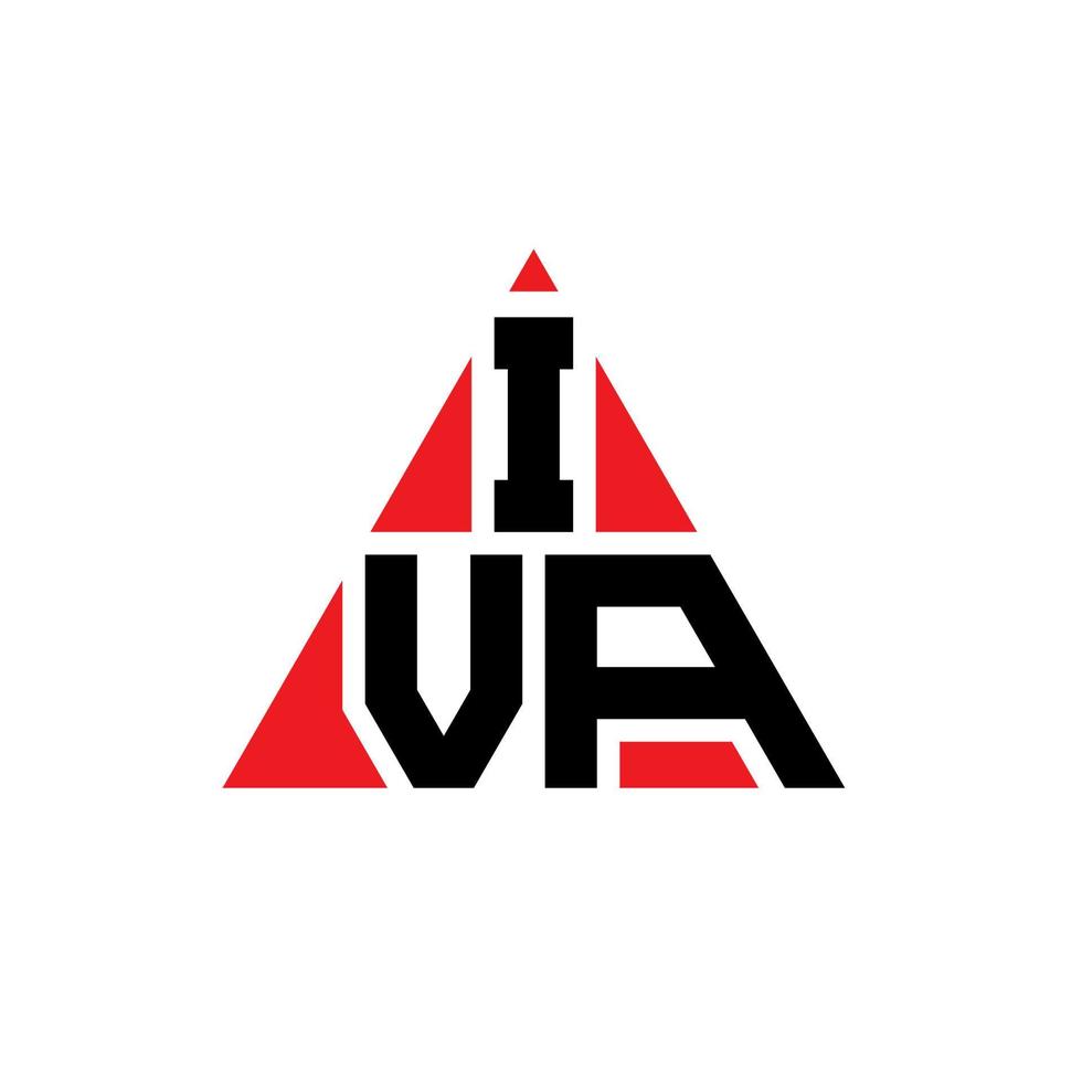 création de logo de lettre triangle iva avec forme de triangle. monogramme de conception de logo triangle iva. modèle de logo vectoriel triangle iva avec couleur rouge. logo triangulaire iva logo simple, élégant et luxueux.