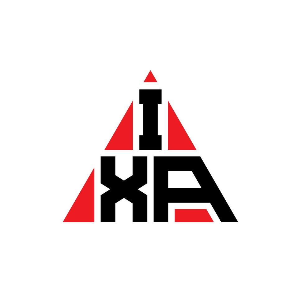 création de logo de lettre triangle ixa avec forme de triangle. monogramme de conception de logo triangle ixa. modèle de logo vectoriel triangle ixa avec couleur rouge. logo triangulaire ixa logo simple, élégant et luxueux.