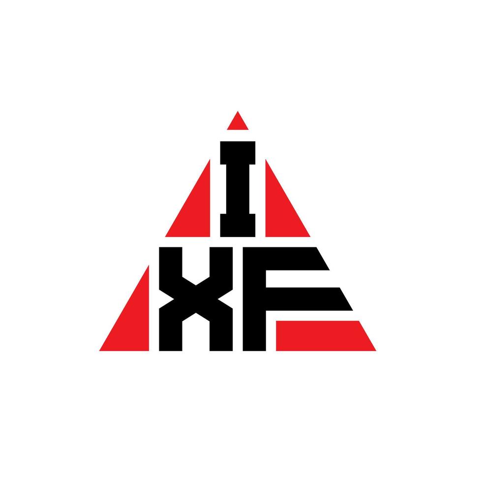 création de logo de lettre triangle ixf avec forme de triangle. monogramme de conception de logo triangle ixf. modèle de logo vectoriel triangle ixf avec couleur rouge. logo triangulaire ixf logo simple, élégant et luxueux.