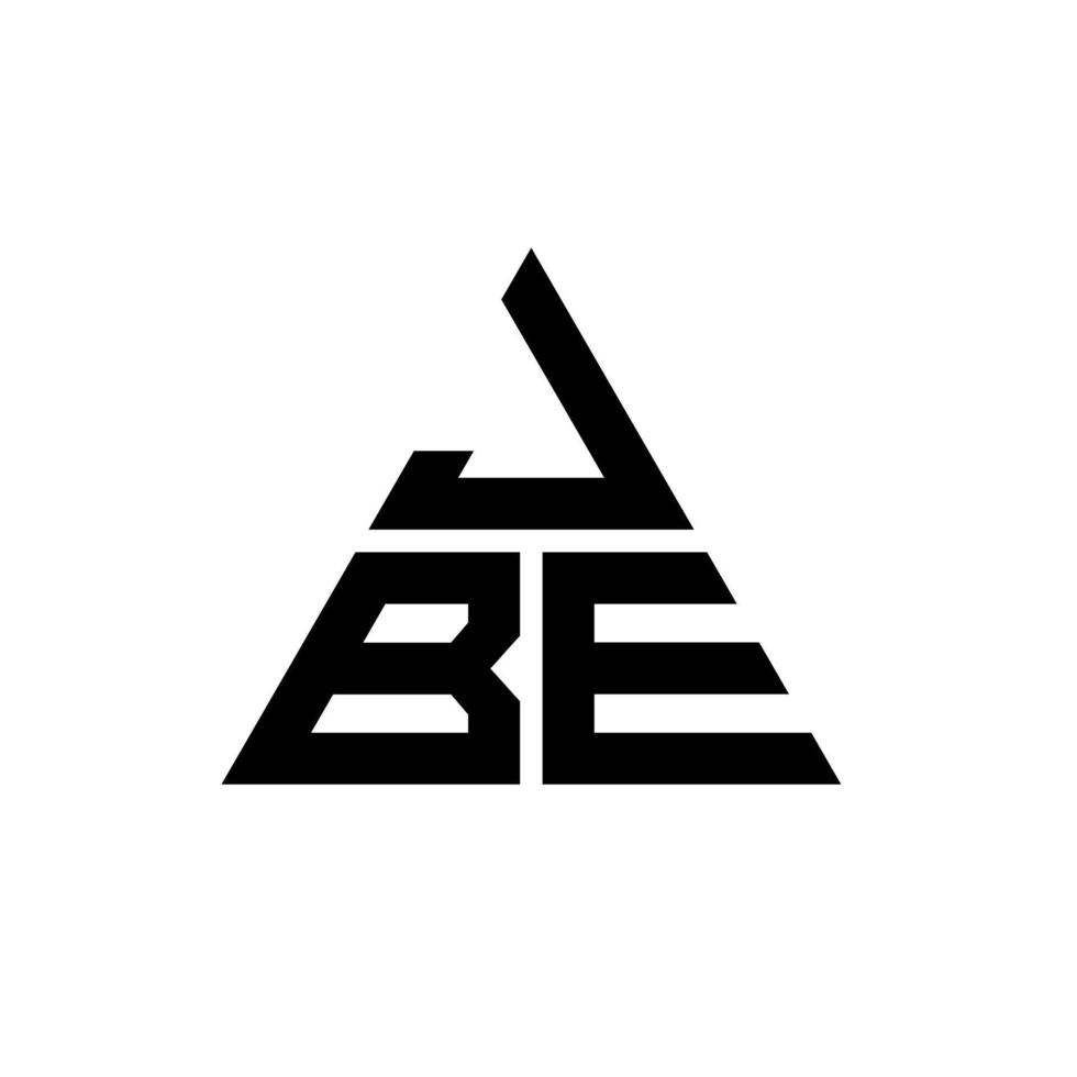 création de logo de lettre triangle jbe avec forme de triangle. monogramme de conception de logo triangle jbe. modèle de logo vectoriel triangle jbe avec couleur rouge. logo triangulaire jbe logo simple, élégant et luxueux.