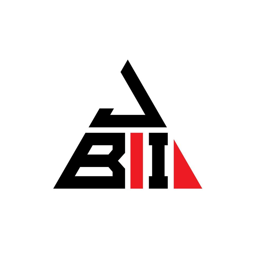 création de logo de lettre triangle jbi avec forme de triangle. monogramme de conception de logo triangle jbi. modèle de logo vectoriel triangle jbi avec couleur rouge. logo triangulaire jbi logo simple, élégant et luxueux.