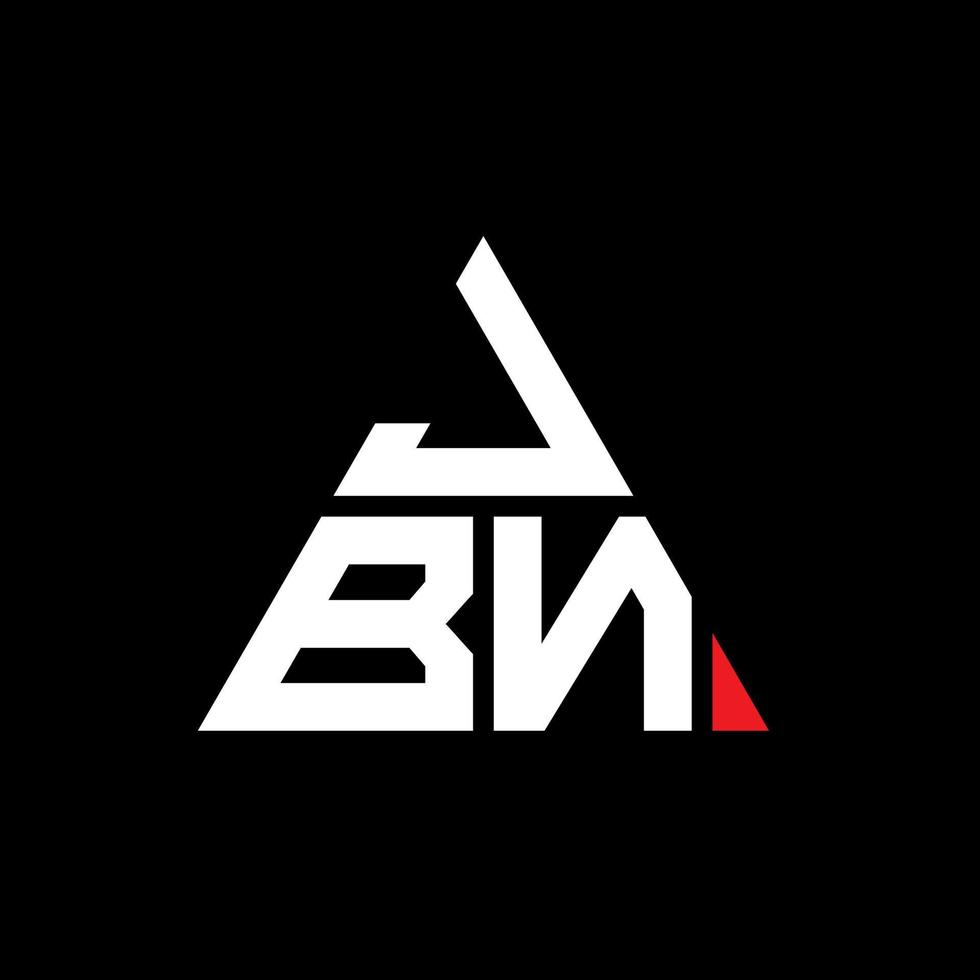 création de logo de lettre triangle jbn avec forme de triangle. monogramme de conception de logo triangle jbn. modèle de logo vectoriel triangle jbn avec couleur rouge. logo triangulaire jbn logo simple, élégant et luxueux.