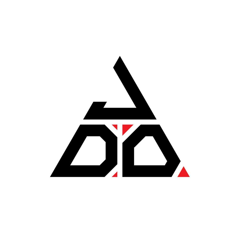 création de logo de lettre triangle jdo avec forme de triangle. monogramme de conception de logo jdo triangle. modèle de logo vectoriel triangle jdo avec couleur rouge. logo triangulaire jdo logo simple, élégant et luxueux.