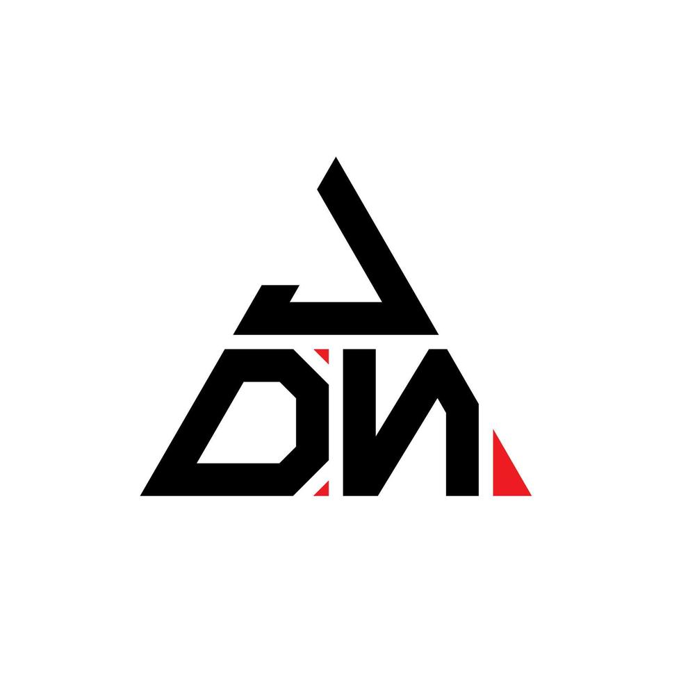 création de logo de lettre triangle jdn avec forme de triangle. monogramme de conception de logo jdn triangle. modèle de logo vectoriel triangle jdn avec couleur rouge. logo triangulaire jdn logo simple, élégant et luxueux.