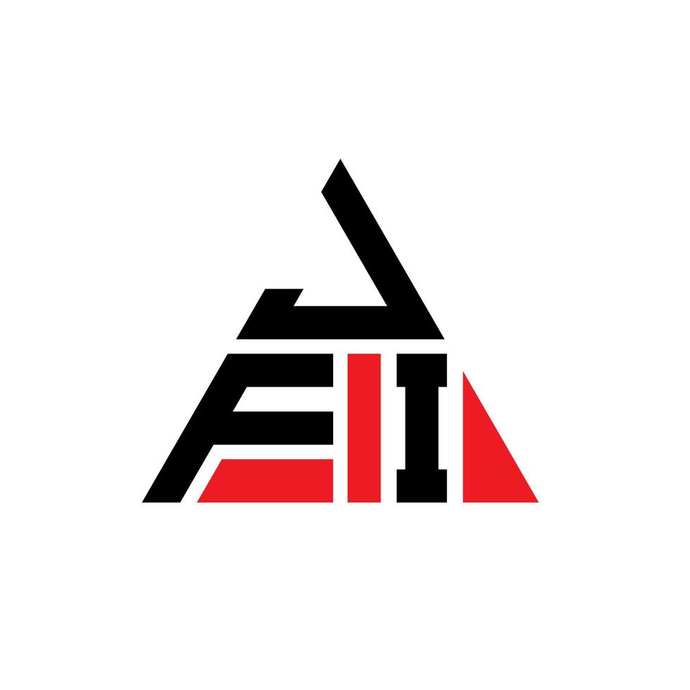 création de logo de lettre triangle jfi avec forme de triangle. monogramme de conception de logo triangle jfi. modèle de logo vectoriel triangle jfi avec couleur rouge. logo triangulaire jfi logo simple, élégant et luxueux.