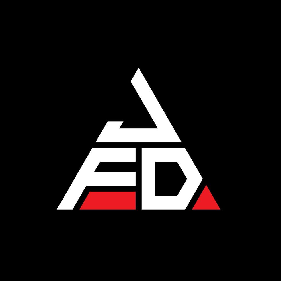 création de logo de lettre triangle jfd avec forme de triangle. monogramme de conception de logo triangle jfd. modèle de logo vectoriel triangle jfd avec couleur rouge. logo triangulaire jfd logo simple, élégant et luxueux.