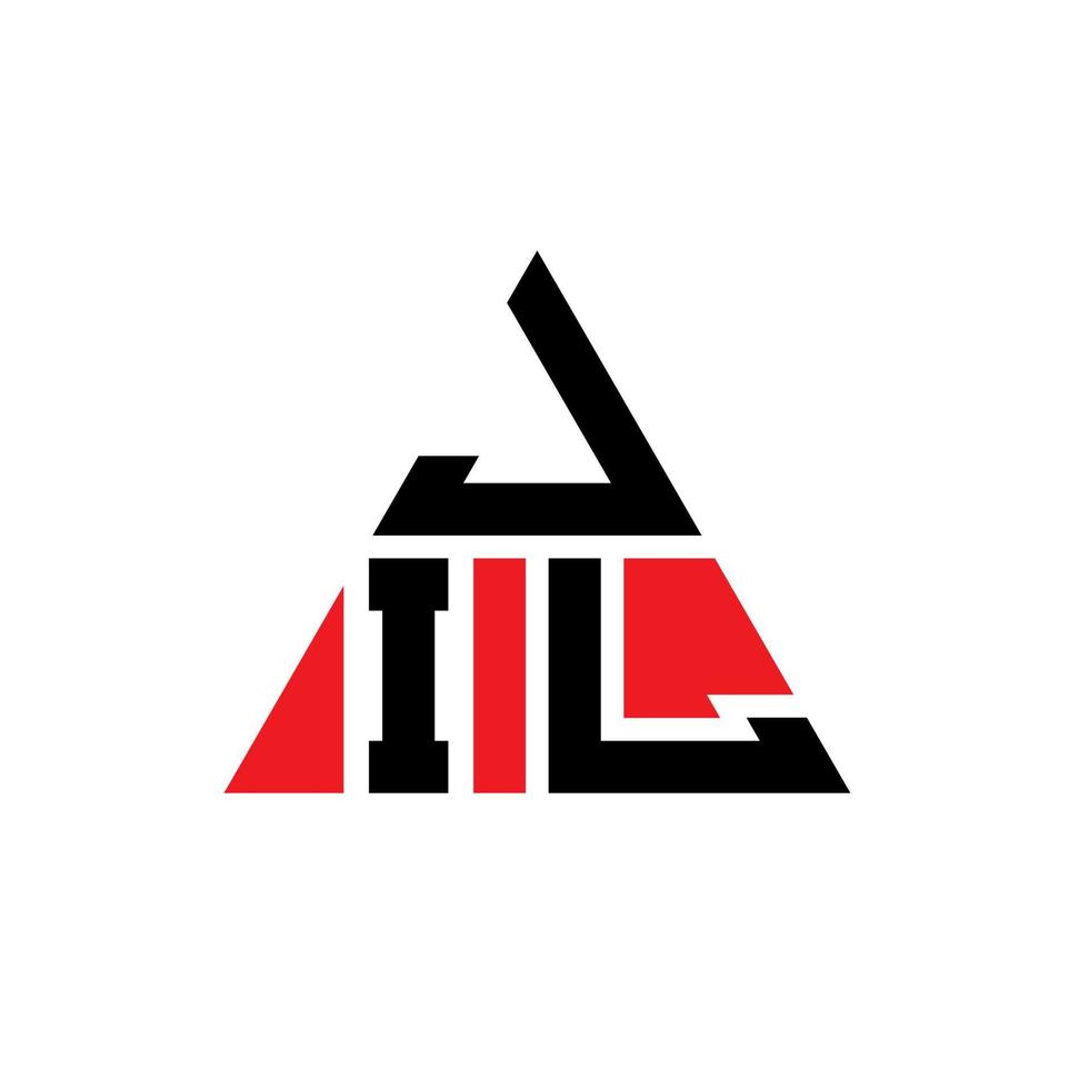 création de logo de lettre jil triangle avec forme de triangle. monogramme de conception de logo jil triangle. modèle de logo vectoriel jil triangle avec couleur rouge. logo triangulaire jil logo simple, élégant et luxueux.