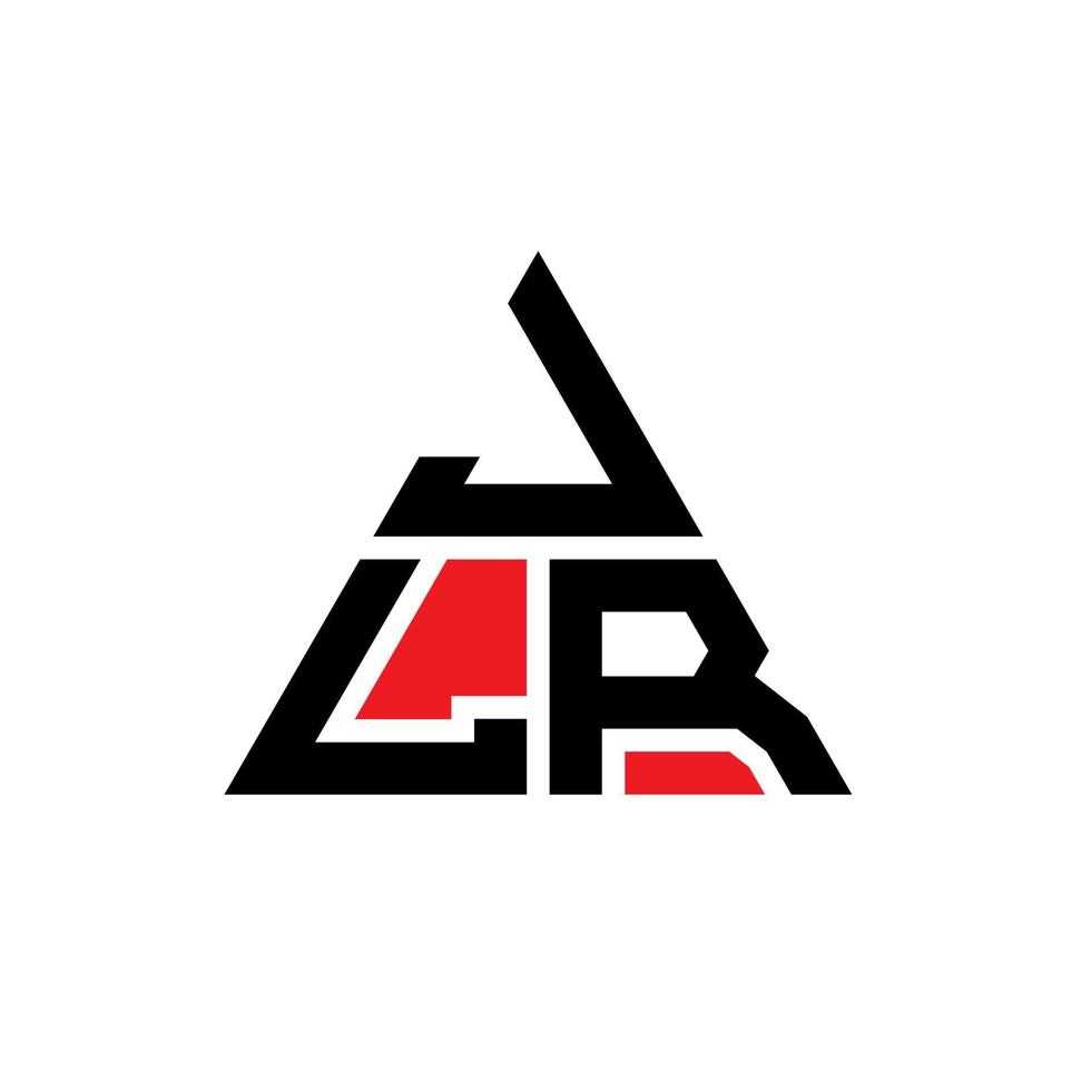 création de logo de lettre triangle jlr avec forme de triangle. monogramme de conception de logo triangle jlr. modèle de logo vectoriel triangle jlr avec couleur rouge. logo triangulaire jlr logo simple, élégant et luxueux.