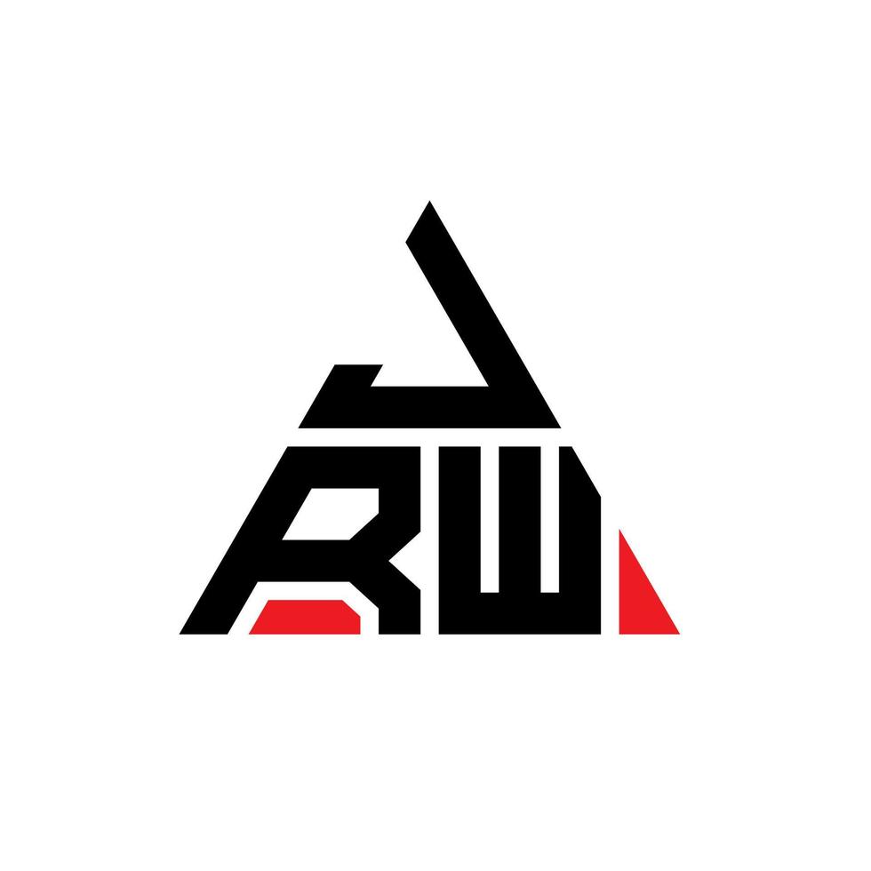 création de logo de lettre triangle jrw avec forme de triangle. monogramme de conception de logo triangle jrw. modèle de logo vectoriel triangle jrw avec couleur rouge. logo triangulaire jrw logo simple, élégant et luxueux.