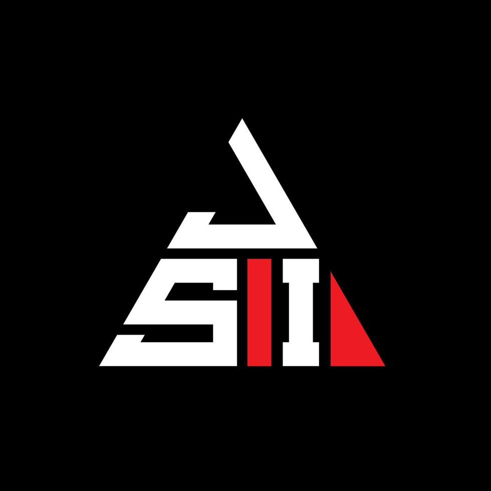 création de logo de lettre triangle jsi avec forme de triangle. monogramme de conception de logo triangle jsi. modèle de logo vectoriel triangle jsi avec couleur rouge. logo triangulaire jsi logo simple, élégant et luxueux.