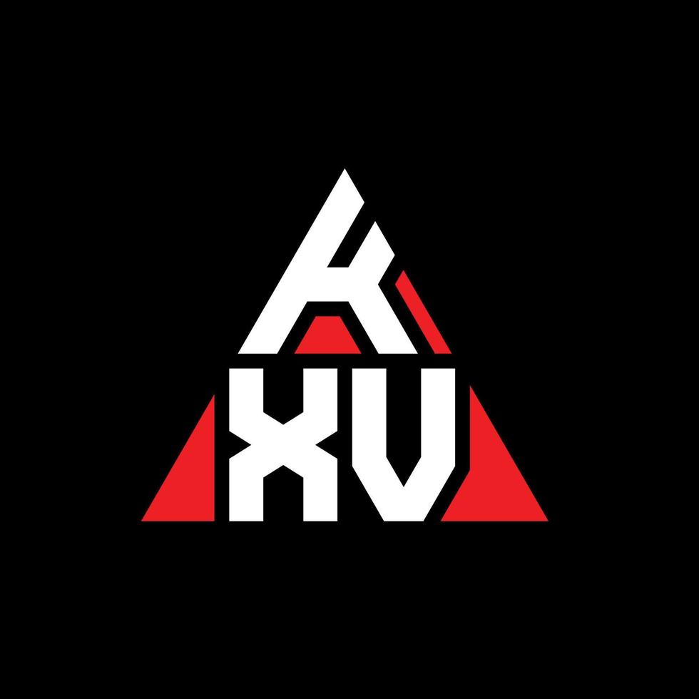 création de logo de lettre triangle kxv avec forme de triangle. monogramme de conception de logo triangle kxv. modèle de logo vectoriel triangle kxv avec couleur rouge. logo triangulaire kxv logo simple, élégant et luxueux.