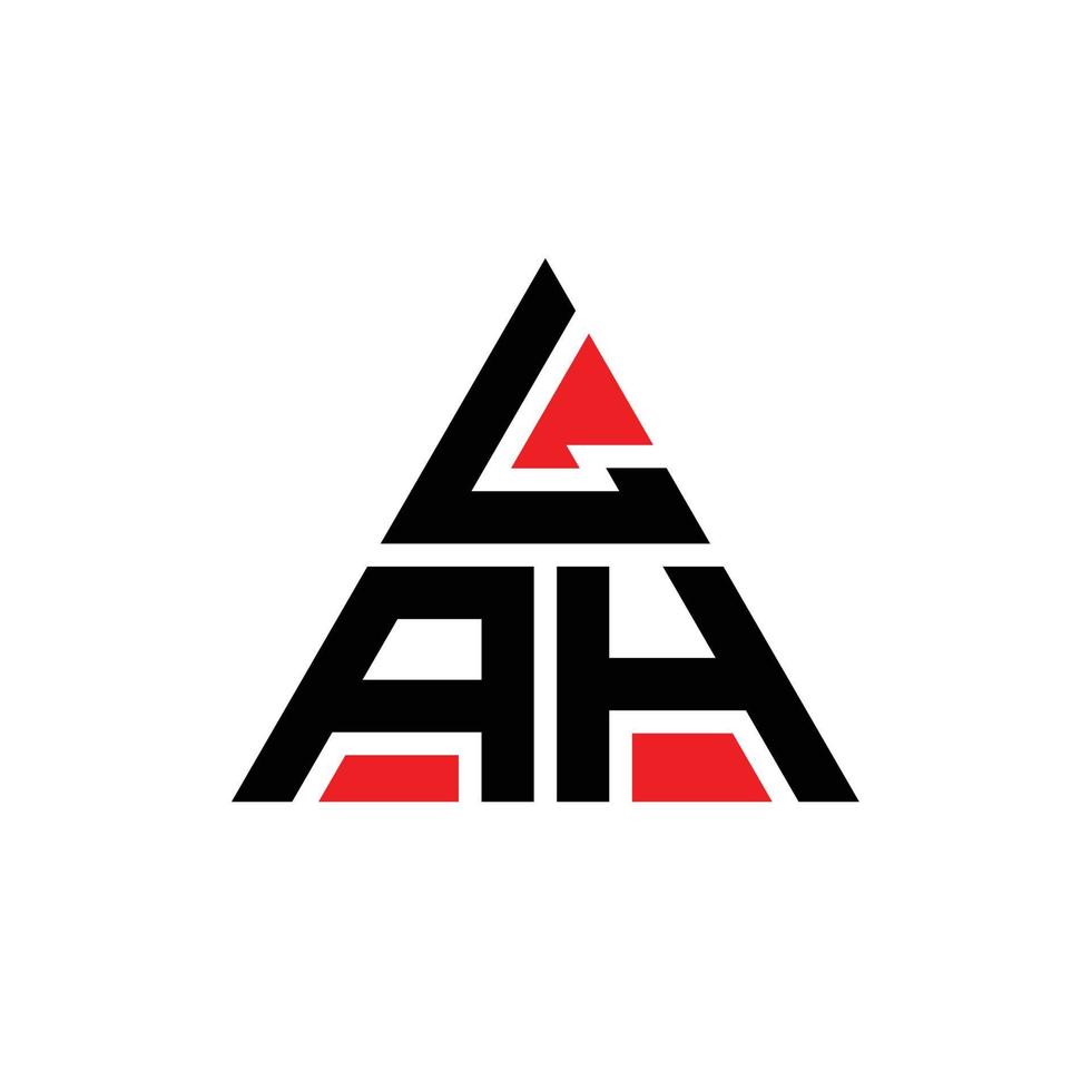 création de logo de lettre triangle lah avec forme de triangle. monogramme de conception de logo triangle lah. modèle de logo vectoriel triangle lah avec couleur rouge. logo triangulaire lah logo simple, élégant et luxueux.