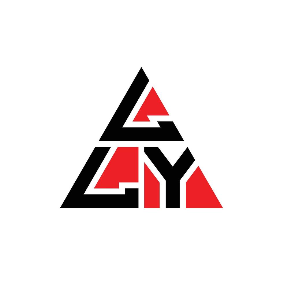 création de logo de lettre triangle lly avec forme de triangle. monogramme de conception de logo triangle lly. modèle de logo vectoriel triangle lly avec couleur rouge. logo triangulaire lly logo simple, élégant et luxueux.