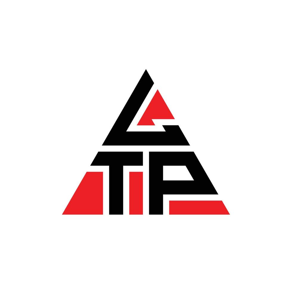 création de logo de lettre triangle ltp avec forme de triangle. monogramme de conception de logo triangle ltp. modèle de logo vectoriel triangle ltp avec couleur rouge. logo triangulaire ltp logo simple, élégant et luxueux.