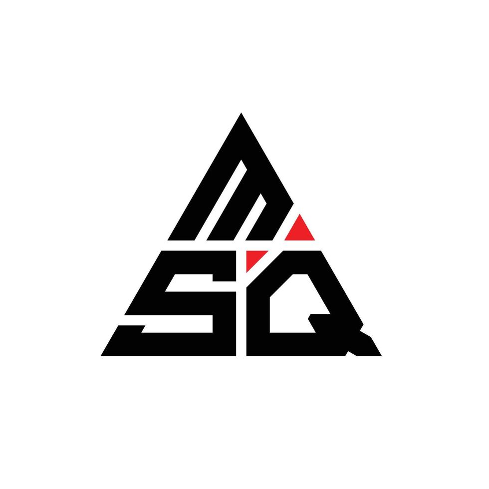 création de logo de lettre triangle msq avec forme de triangle. monogramme de conception de logo triangle msq. modèle de logo vectoriel triangle msq avec couleur rouge. logo triangulaire msq logo simple, élégant et luxueux.