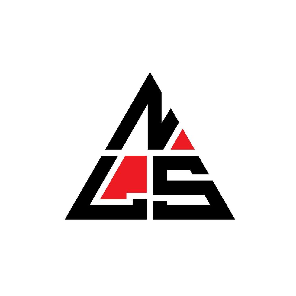 création de logo de lettre triangle nls avec forme de triangle. monogramme de conception de logo triangle nls. modèle de logo vectoriel triangle nls avec couleur rouge. nls logo triangulaire logo simple, élégant et luxueux.