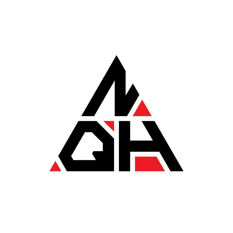 création de logo de lettre triangle nqh avec forme de triangle. monogramme de conception de logo triangle nqh. modèle de logo vectoriel triangle nqh avec couleur rouge. logo triangulaire nqh logo simple, élégant et luxueux.