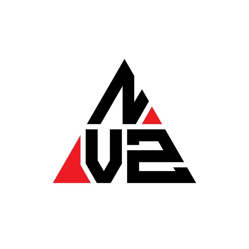 création de logo de lettre triangle nvz avec forme de triangle. monogramme de conception de logo triangle nvz. modèle de logo vectoriel triangle nvz avec couleur rouge. logo triangulaire nvz logo simple, élégant et luxueux.