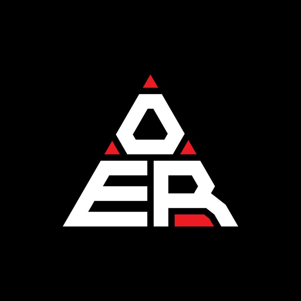 création de logo de lettre triangle oer avec forme de triangle. monogramme de conception de logo triangle oer. modèle de logo vectoriel triangle oer avec couleur rouge. oer logo triangulaire logo simple, élégant et luxueux.