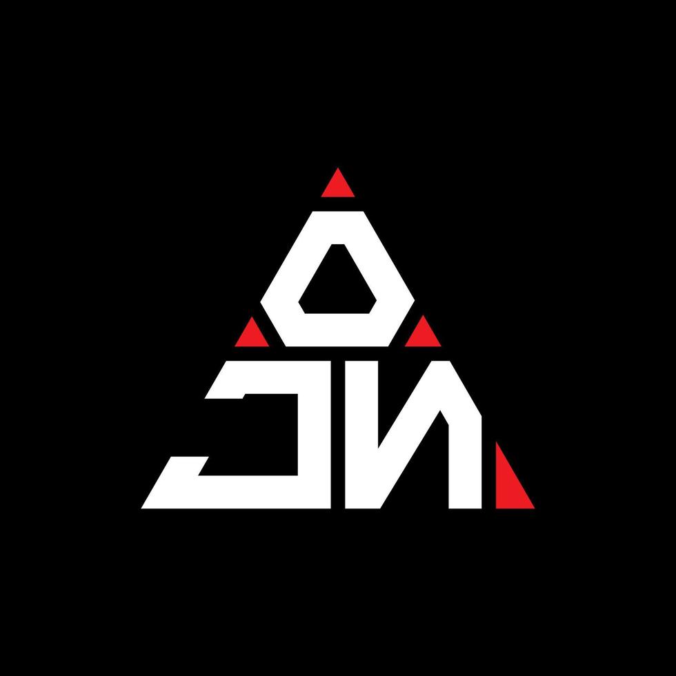 création de logo de lettre triangle ojn avec forme de triangle. monogramme de conception de logo triangle ojn. modèle de logo vectoriel triangle ojn avec couleur rouge. logo triangulaire ojn logo simple, élégant et luxueux.