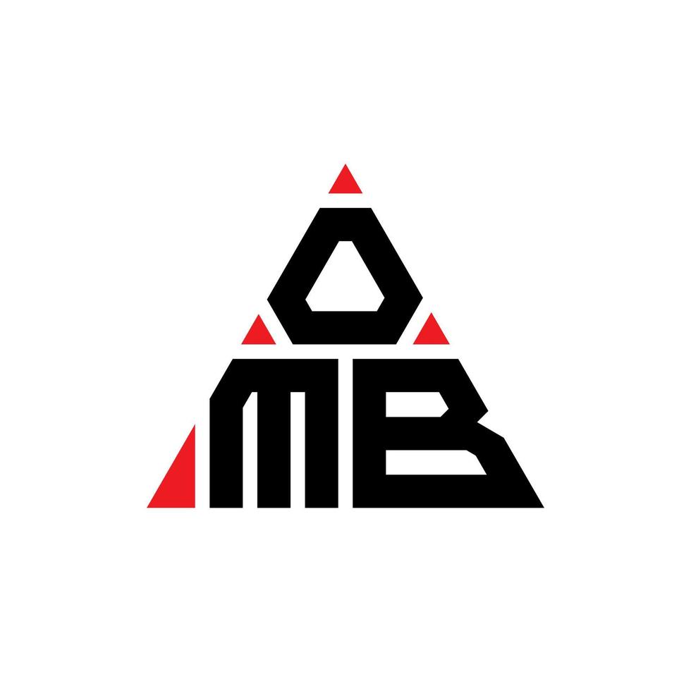 création de logo de lettre triangle omb avec forme de triangle. monogramme de conception de logo triangle omb. modèle de logo vectoriel triangle omb avec couleur rouge. logo triangulaire omb logo simple, élégant et luxueux.