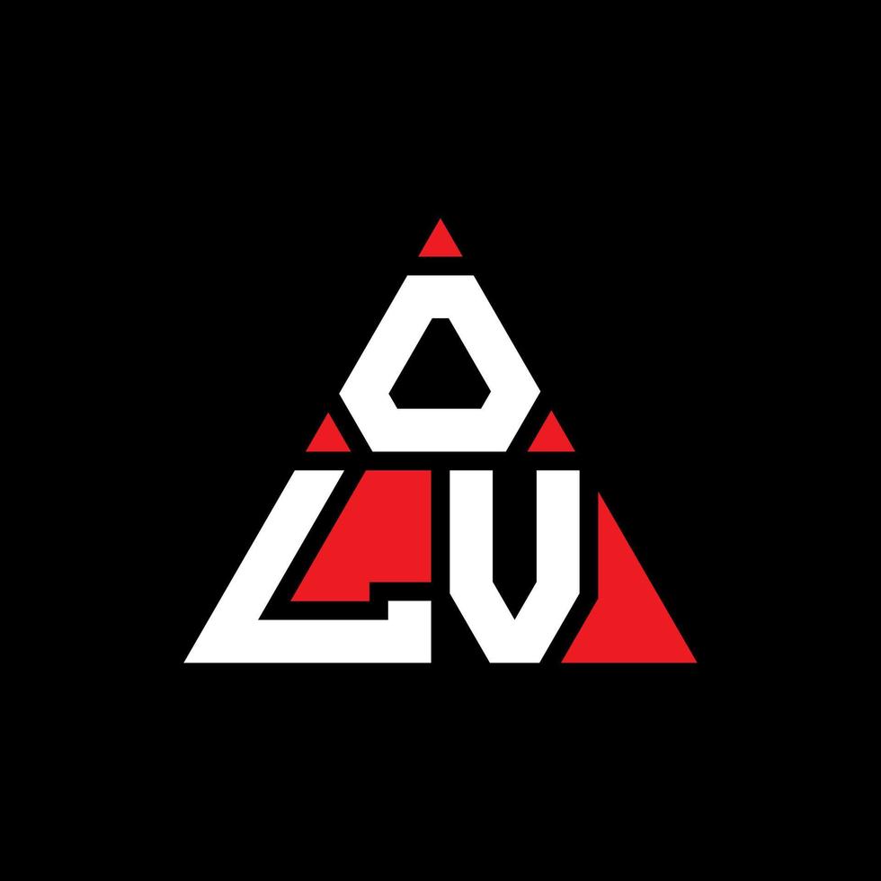 création de logo de lettre triangle olv avec forme de triangle. monogramme de conception de logo triangle olv. modèle de logo vectoriel triangle olv avec couleur rouge. logo triangulaire olv logo simple, élégant et luxueux.