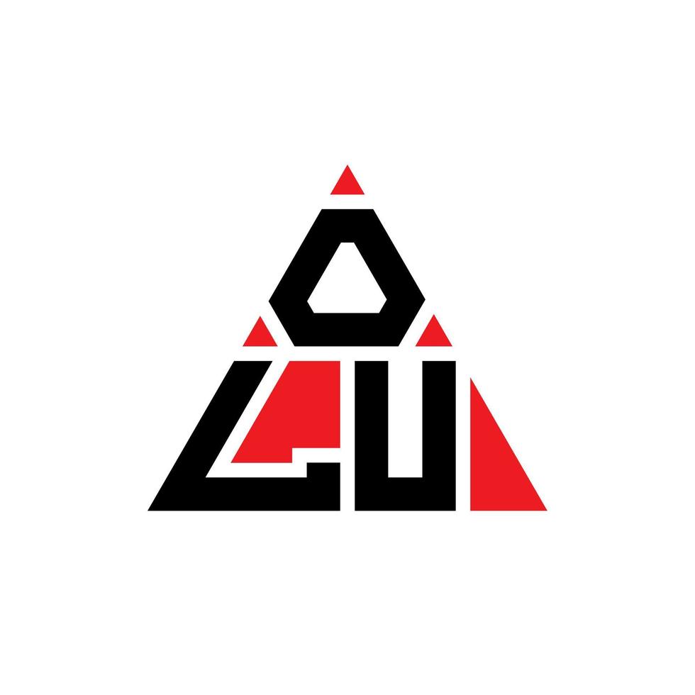 création de logo de lettre triangle olu avec forme de triangle. monogramme de conception de logo triangle olu. modèle de logo vectoriel triangle olu avec couleur rouge. logo triangulaire olu logo simple, élégant et luxueux.