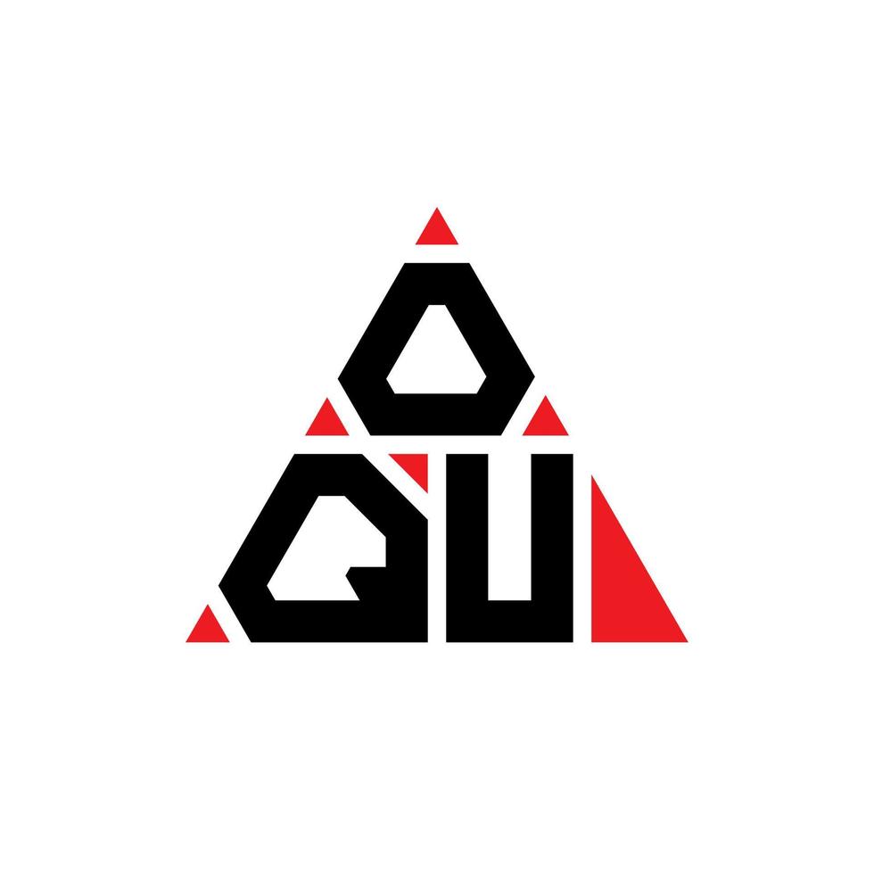 création de logo de lettre triangle oqu avec forme de triangle. monogramme de conception de logo triangle oqu. modèle de logo vectoriel triangle oqu avec couleur rouge. logo triangulaire oqu logo simple, élégant et luxueux.