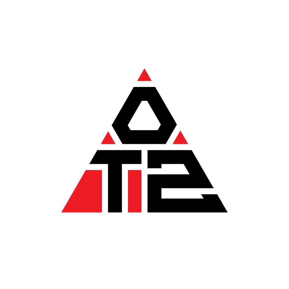 création de logo de lettre triangle otz avec forme de triangle. monogramme de conception de logo triangle otz. modèle de logo vectoriel triangle otz avec couleur rouge. logo triangulaire otz logo simple, élégant et luxueux.