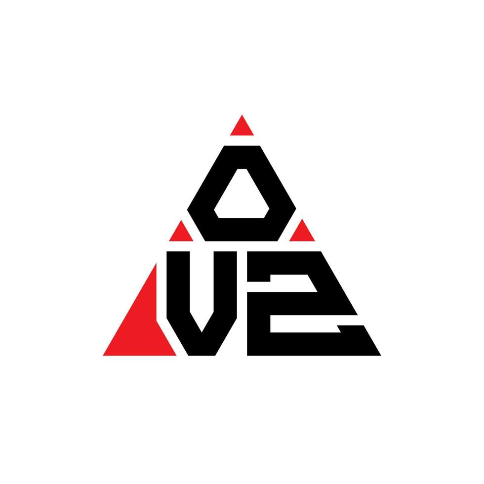 création de logo de lettre triangle ovz avec forme de triangle. monogramme de conception de logo triangle ovz. modèle de logo vectoriel triangle ovz avec couleur rouge. logo triangulaire ovz logo simple, élégant et luxueux.