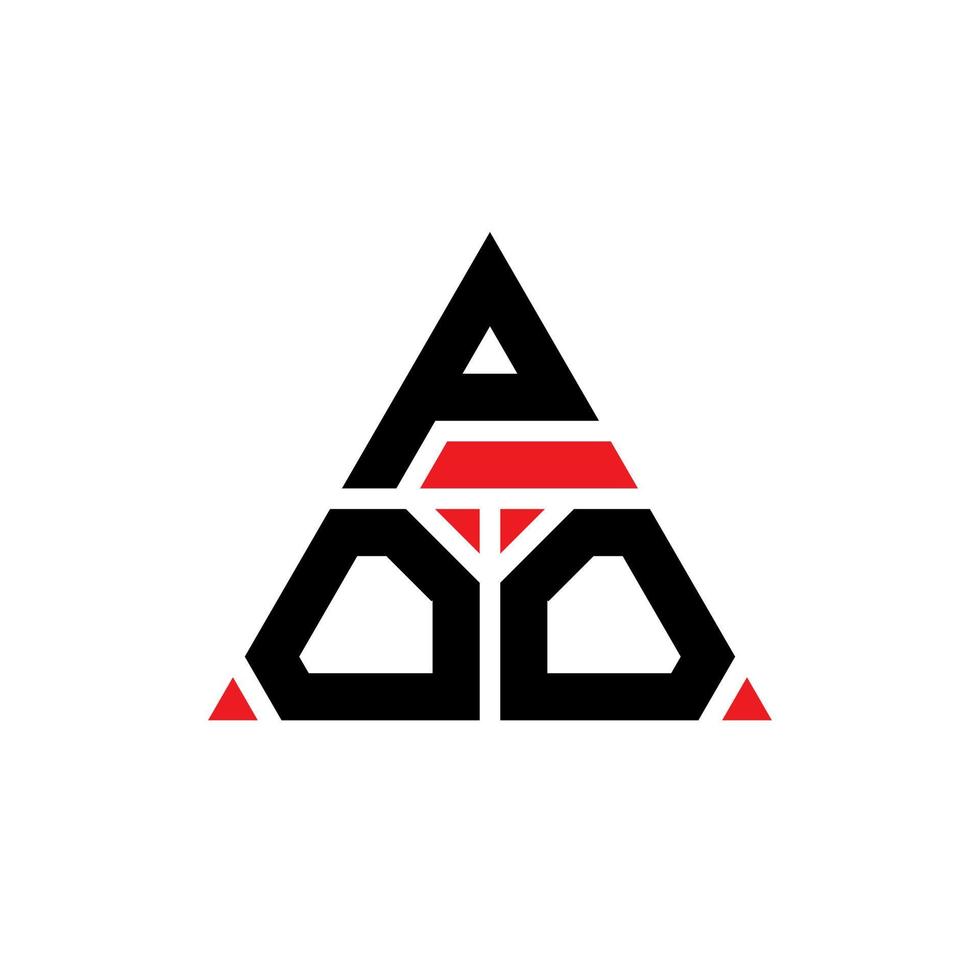 création de logo de lettre triangle caca avec forme de triangle. monogramme de conception de logo triangle caca. modèle de logo vectoriel triangle poo avec couleur rouge. logo triangulaire poo logo simple, élégant et luxueux.