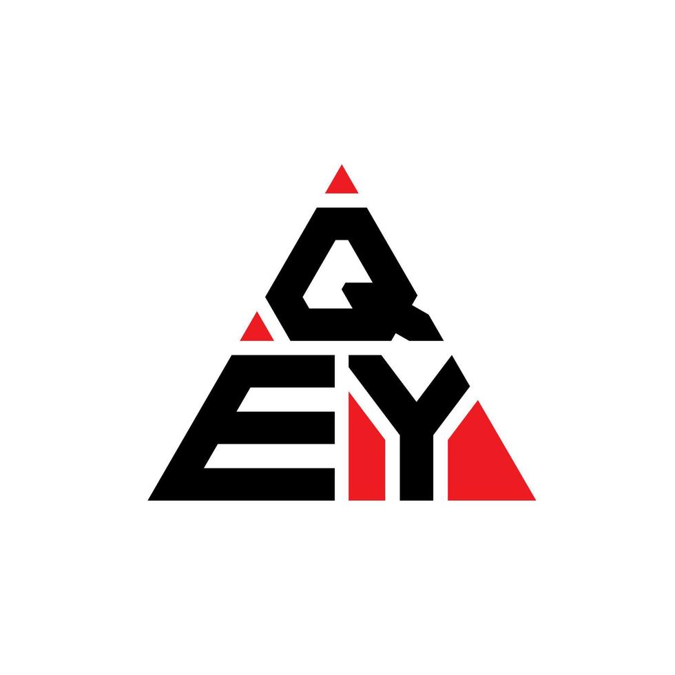 création de logo de lettre triangle qey avec forme de triangle. monogramme de conception de logo triangle qey. modèle de logo vectoriel triangle qey avec couleur rouge. qey logo triangulaire logo simple, élégant et luxueux.