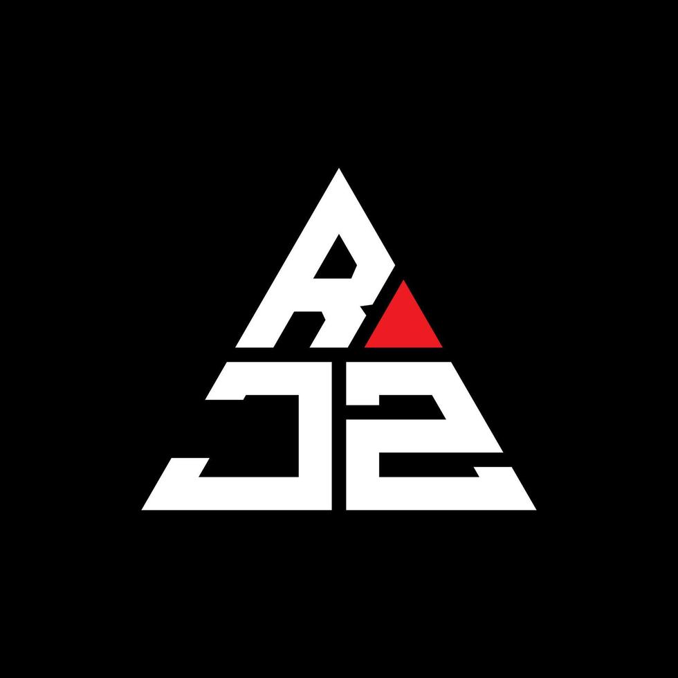 création de logo de lettre triangle rjz avec forme de triangle. monogramme de conception de logo triangle rjz. modèle de logo vectoriel triangle rjz avec couleur rouge. logo triangulaire rjz logo simple, élégant et luxueux.