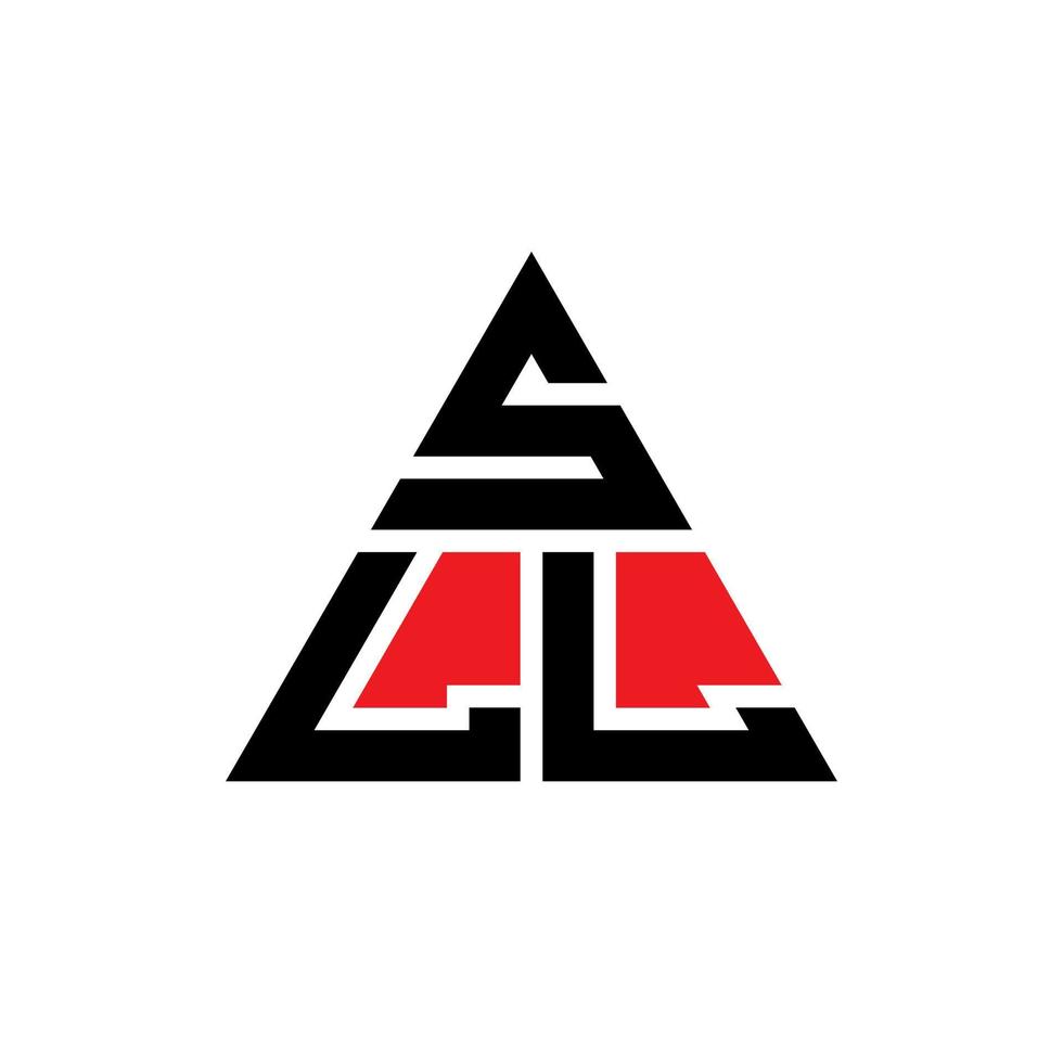 création de logo de lettre triangle sll avec forme de triangle. monogramme de conception de logo triangle sll. modèle de logo vectoriel triangle sll avec couleur rouge. sll logo triangulaire logo simple, élégant et luxueux.