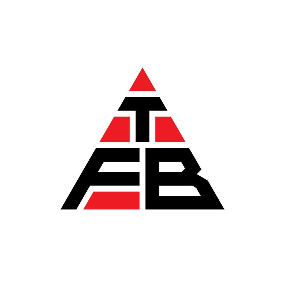 création de logo de lettre triangle tfb avec forme de triangle. monogramme de conception de logo triangle tfb. modèle de logo vectoriel triangle tfb avec couleur rouge. logo triangulaire tfb logo simple, élégant et luxueux.