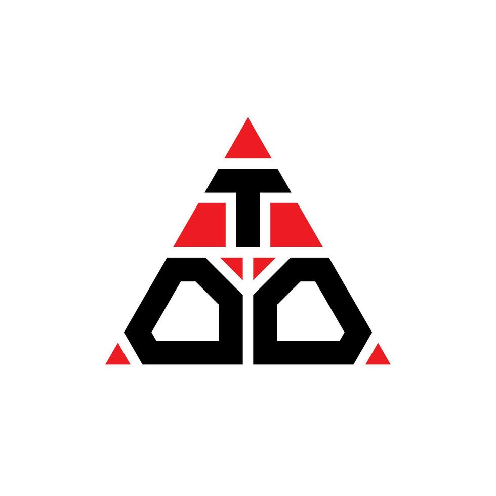 conception de logo de lettre trop triangle avec forme de triangle. trop monogramme de conception de logo triangle. trop de modèle de logo vectoriel triangle avec la couleur rouge. logo trop triangulaire logo simple, élégant et luxueux.