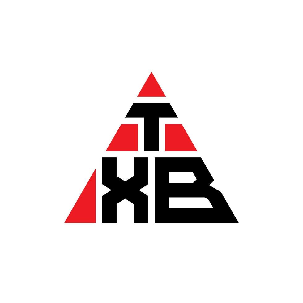 création de logo de lettre triangle txb avec forme de triangle. monogramme de conception de logo triangle txb. modèle de logo vectoriel triangle txb avec couleur rouge. logo triangulaire txb logo simple, élégant et luxueux.