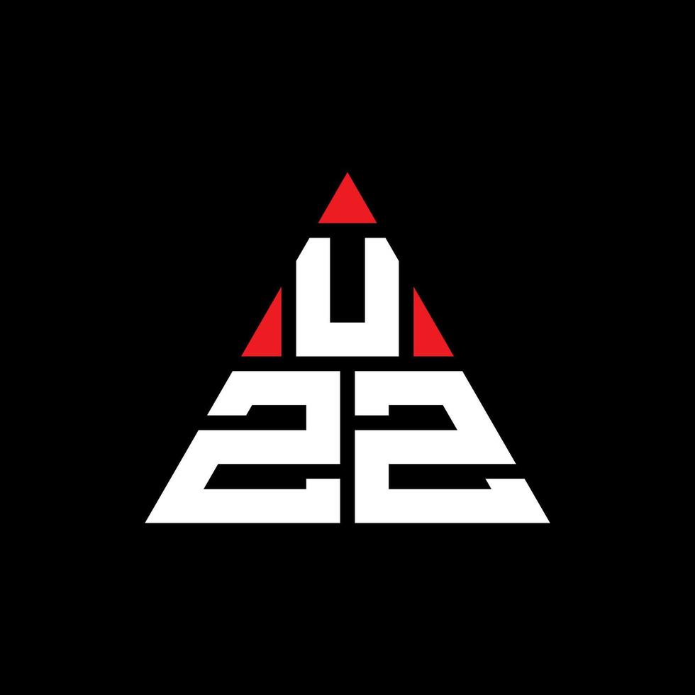 création de logo de lettre triangle uzz avec forme de triangle. monogramme de conception de logo triangle uzz. modèle de logo vectoriel triangle uzz avec couleur rouge. logo triangulaire uzz logo simple, élégant et luxueux.