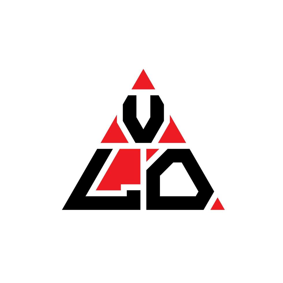 création de logo de lettre triangle vlo avec forme de triangle. monogramme de conception de logo vlo triangle. modèle de logo vectoriel triangle vlo avec couleur rouge. vlo logo triangulaire logo simple, élégant et luxueux.