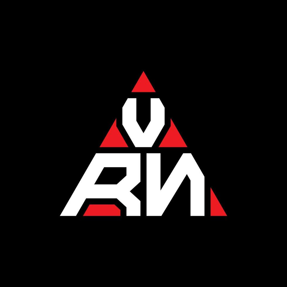 création de logo de lettre triangle vrn avec forme de triangle. monogramme de conception de logo triangle vrn. modèle de logo vectoriel triangle vrn avec couleur rouge. logo triangulaire vrn logo simple, élégant et luxueux.