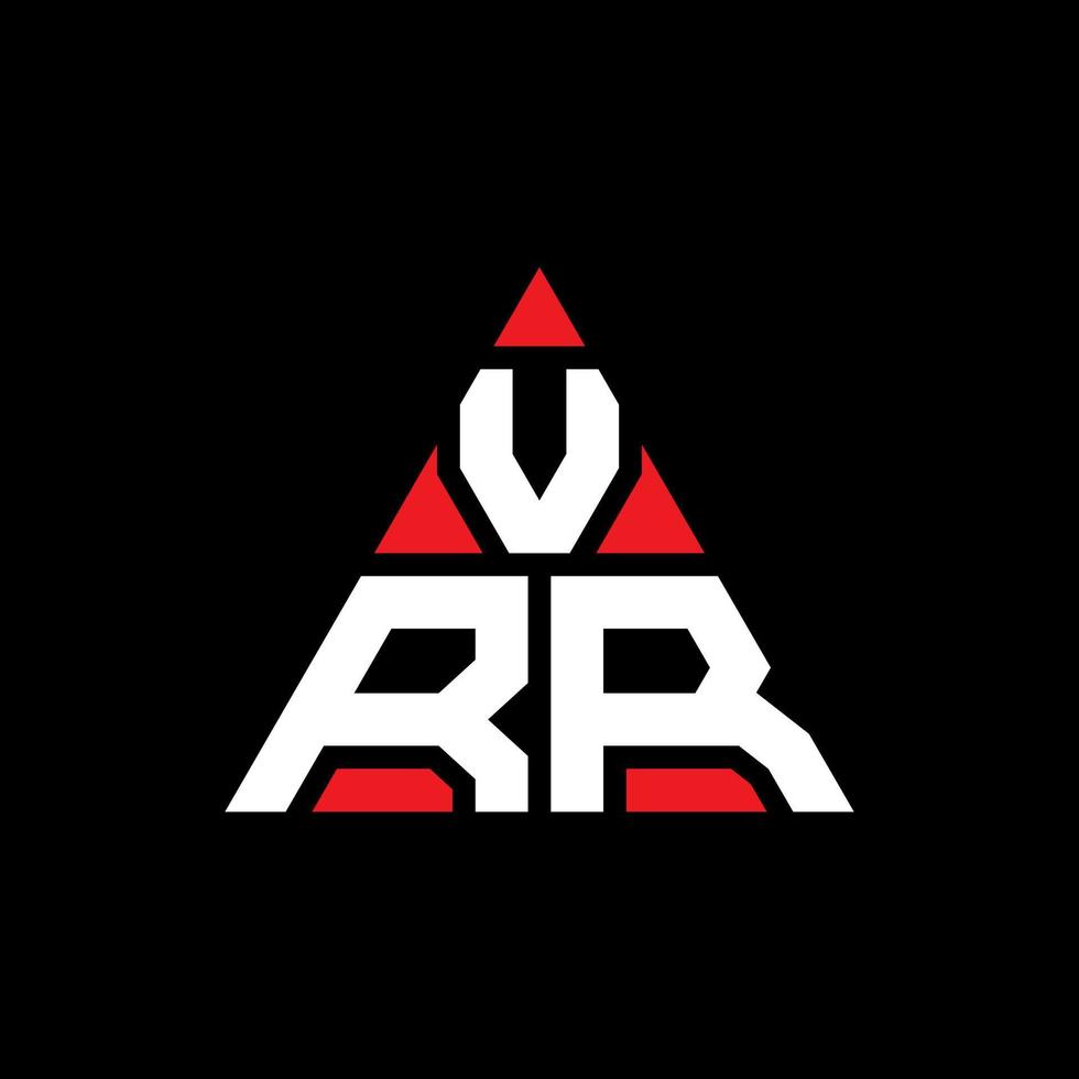 création de logo de lettre triangle vrr avec forme de triangle. monogramme de conception de logo triangle vrr. modèle de logo vectoriel triangle vrr avec couleur rouge. logo triangulaire vrr logo simple, élégant et luxueux.