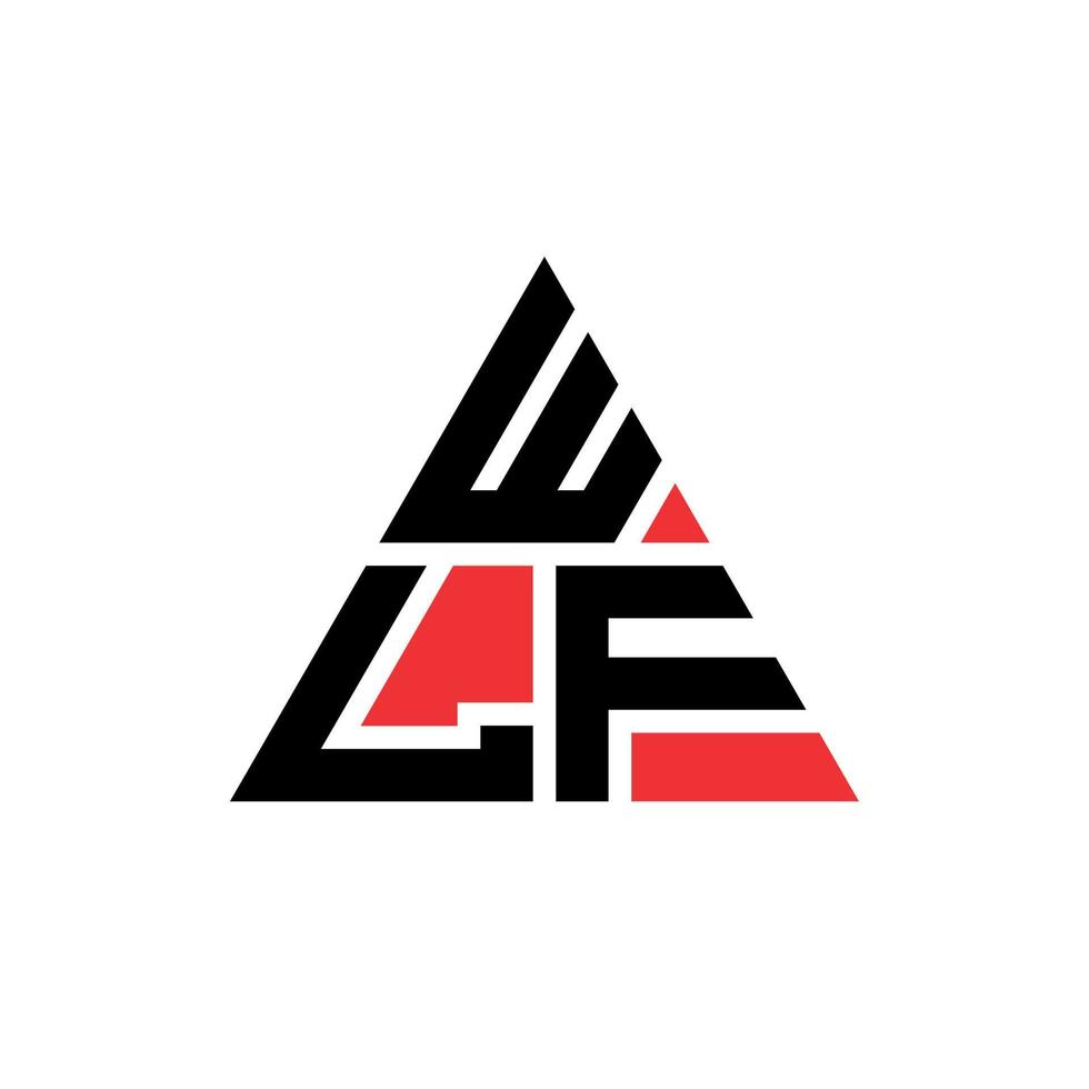 création de logo de lettre triangle wlf avec forme de triangle. monogramme de conception de logo triangle wlf. modèle de logo vectoriel triangle wlf avec couleur rouge. logo triangulaire wlf logo simple, élégant et luxueux.