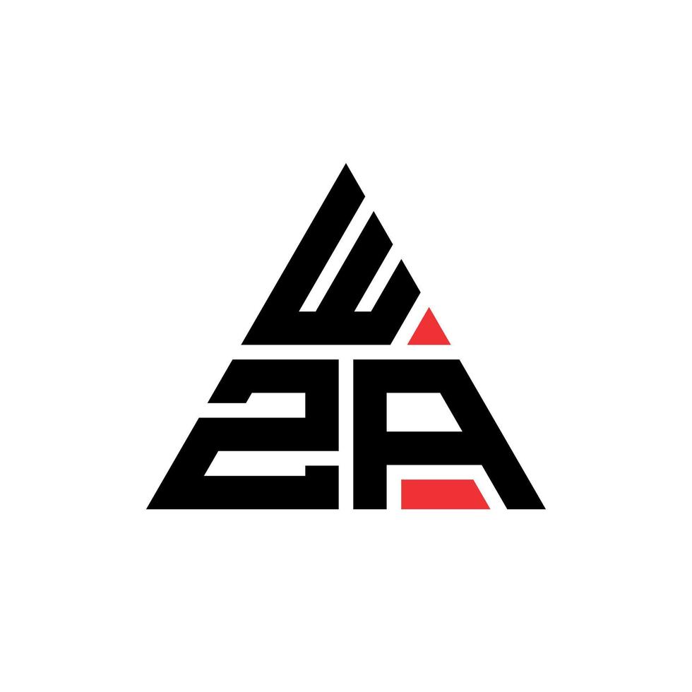 création de logo de lettre triangle wza avec forme de triangle. monogramme de conception de logo triangle wza. modèle de logo vectoriel triangle wza avec couleur rouge. logo triangulaire wza logo simple, élégant et luxueux.