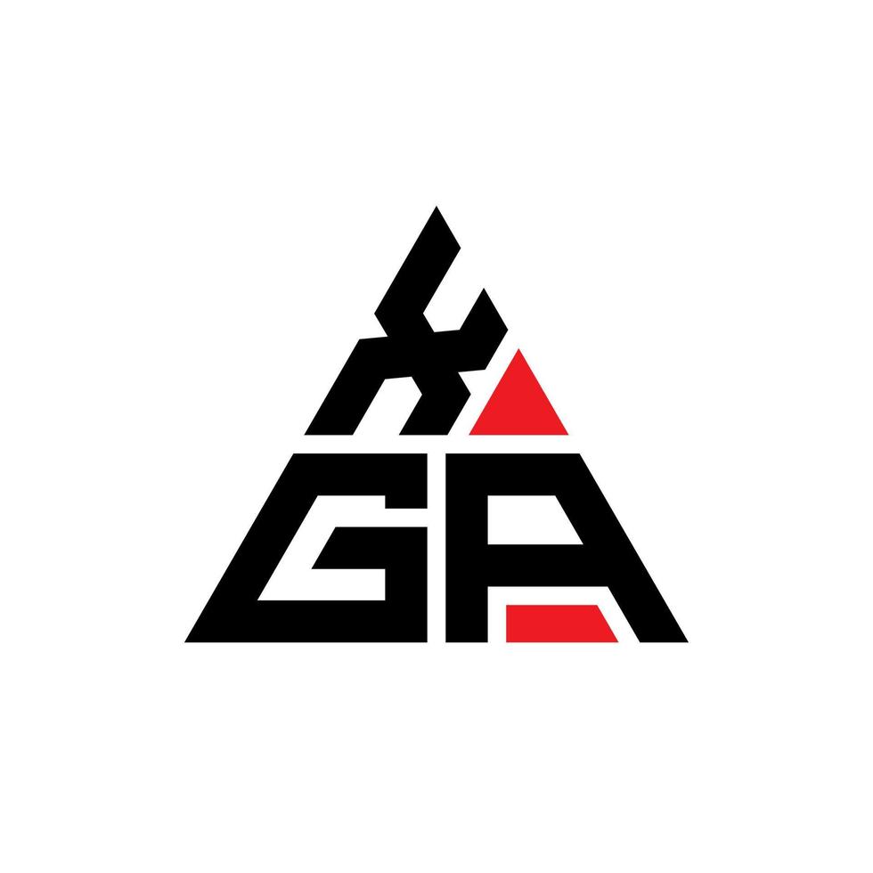 création de logo de lettre triangle xga avec forme de triangle. monogramme de conception de logo triangle xga. modèle de logo vectoriel triangle xga avec couleur rouge. logo triangulaire xga logo simple, élégant et luxueux.