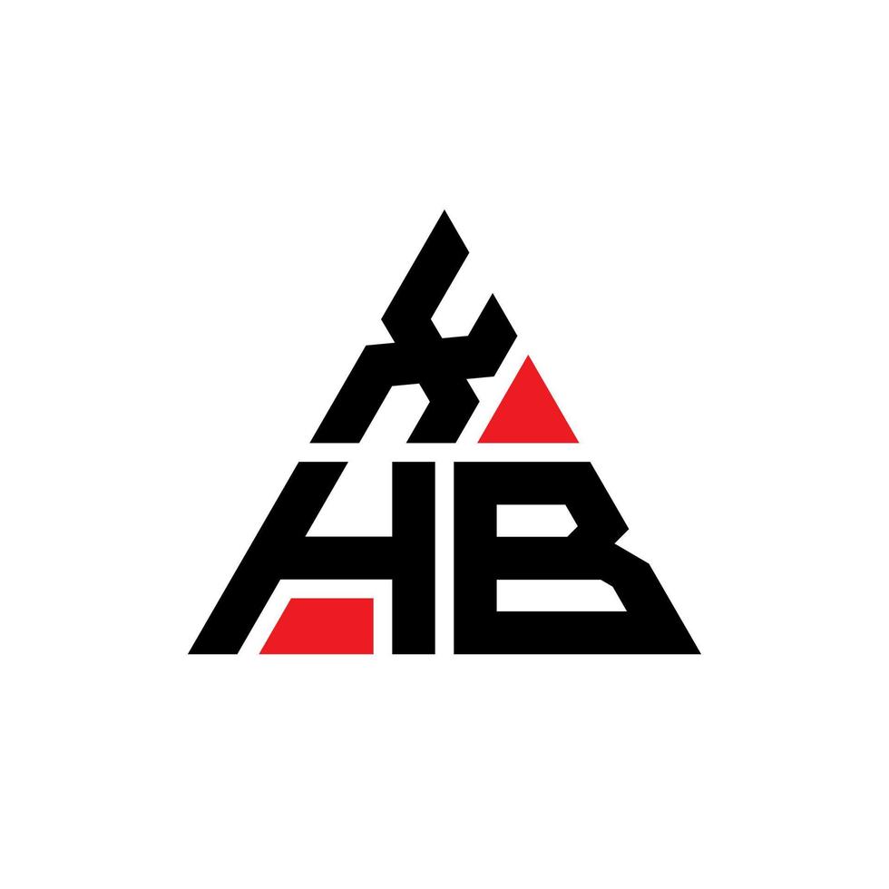 création de logo de lettre triangle xhb avec forme de triangle. monogramme de conception de logo triangle xhb. modèle de logo vectoriel triangle xhb avec couleur rouge. logo triangulaire xhb logo simple, élégant et luxueux.