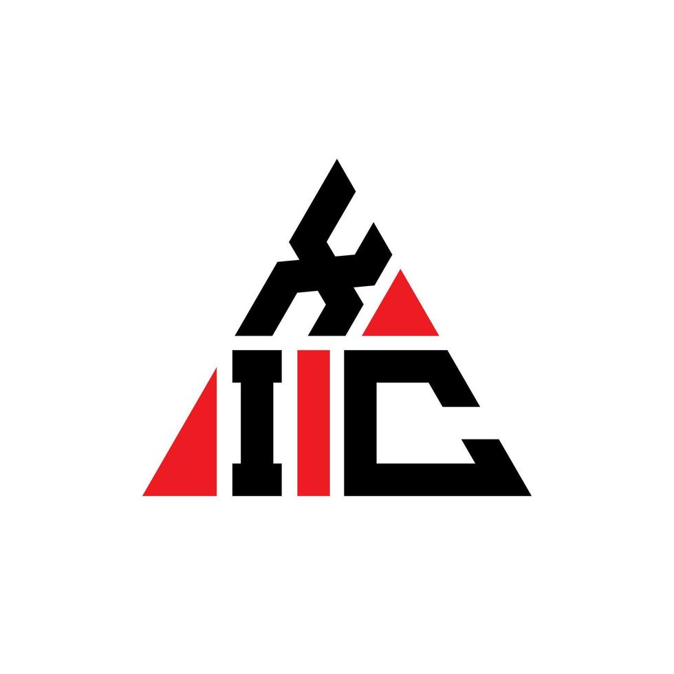 création de logo de lettre de triangle xic avec forme de triangle. monogramme de conception de logo triangle xic. modèle de logo vectoriel triangle xic avec couleur rouge. xic logo triangulaire logo simple, élégant et luxueux.