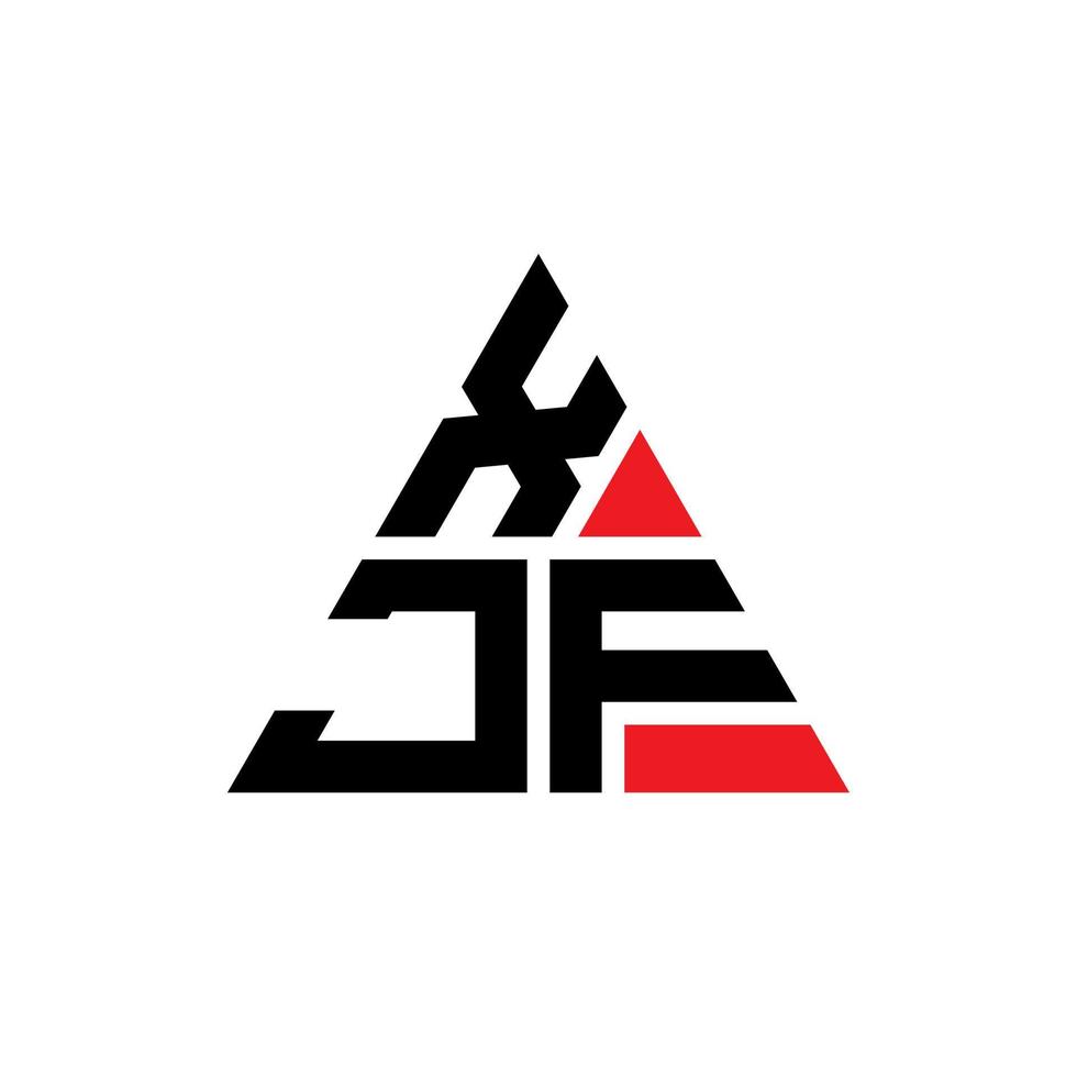 création de logo de lettre triangle xjf avec forme de triangle. monogramme de conception de logo triangle xjf. modèle de logo vectoriel triangle xjf avec couleur rouge. logo triangulaire xjf logo simple, élégant et luxueux.